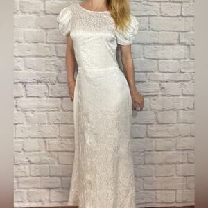 NWOT Bailey Blue textured satin maxi dress